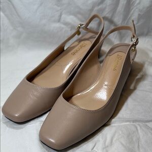 J Reneé Nude sling back pumps